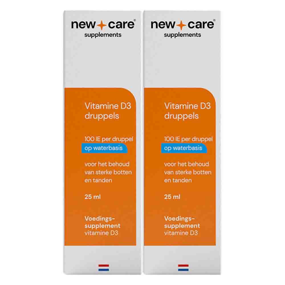 2x New Care Vitamine D3 Druppels Waterbasis 25 ml