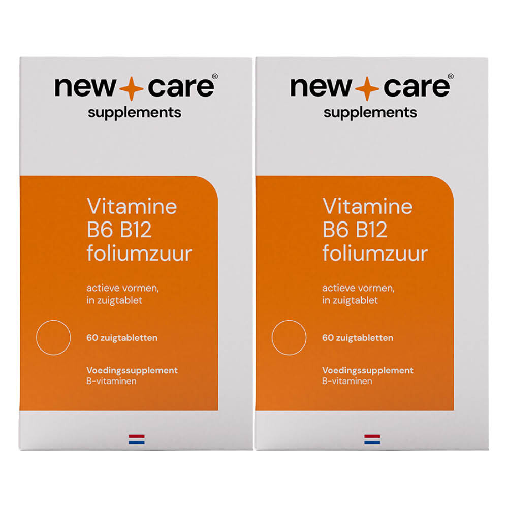 2x New Care Vitamine B6 B12 Foliumzuur 60 zuigtabletten
