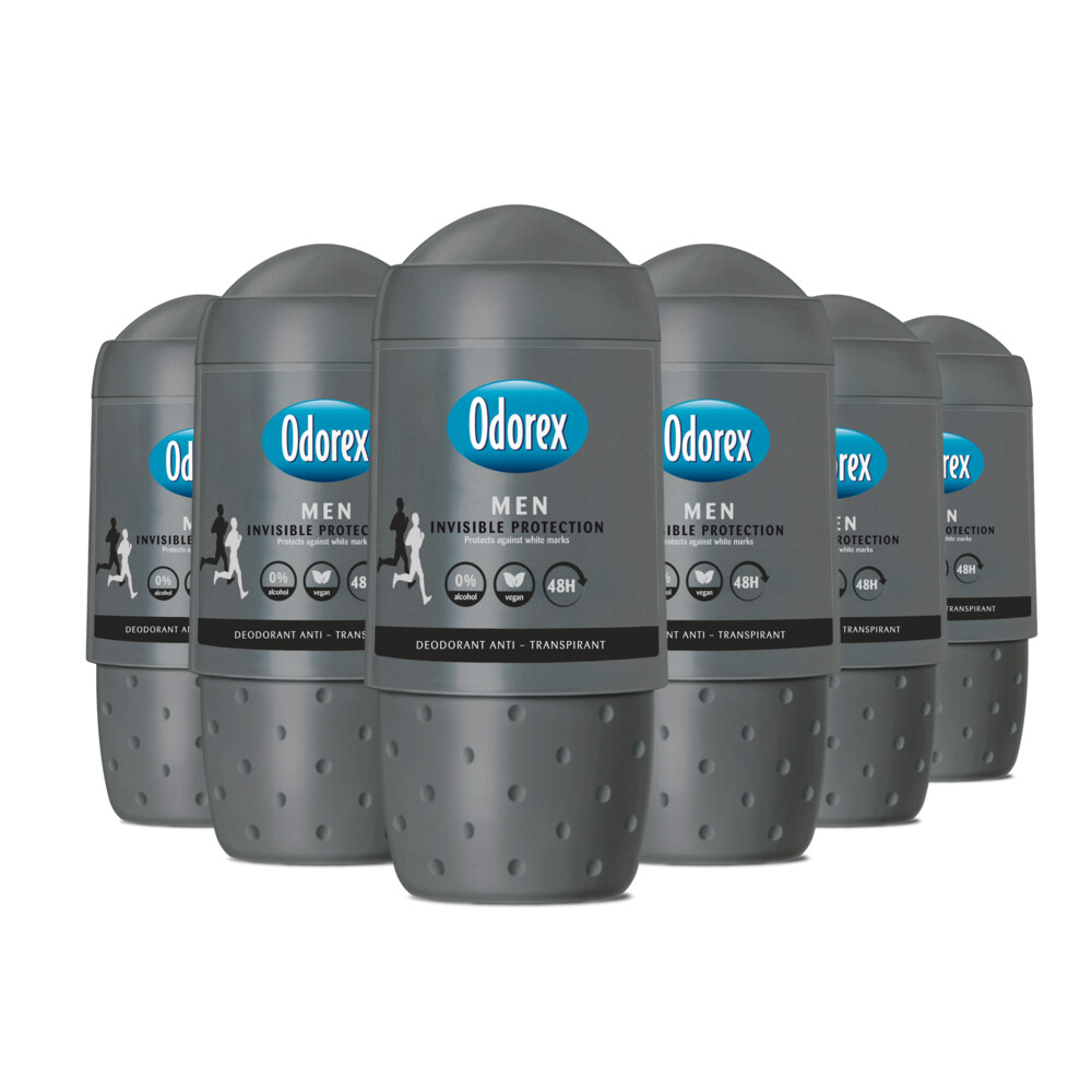 6x Odorex Deoroller For Men Invisible Protection 50 ml