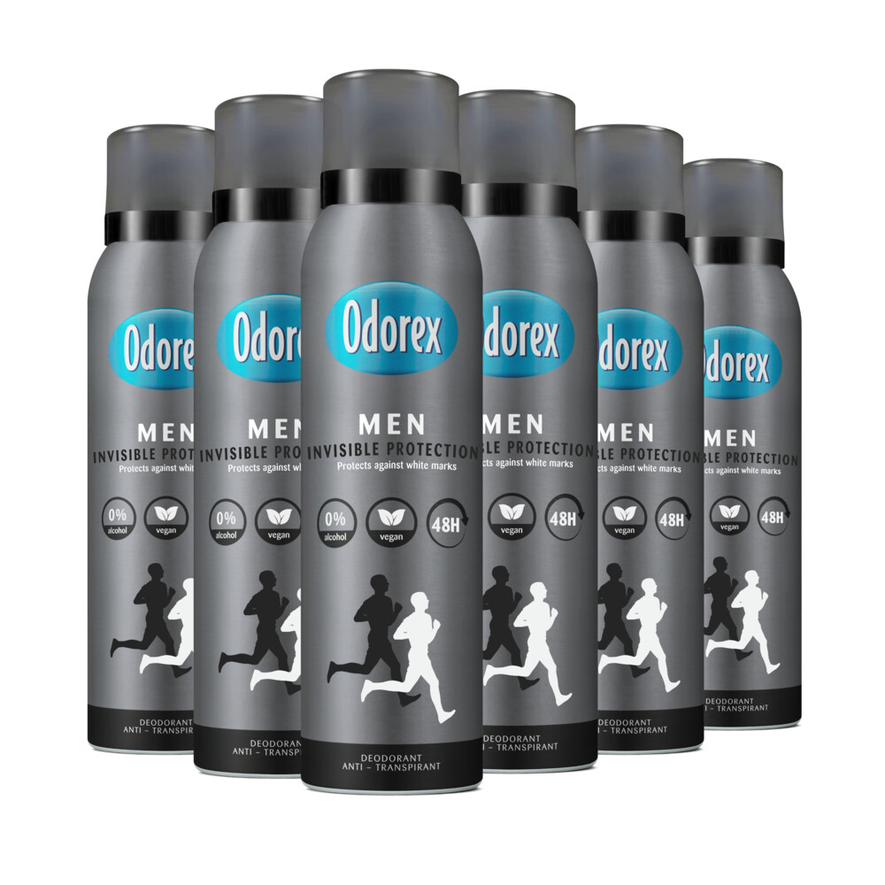 6x Odorex Deodorant Spray For Men Invisible Protection 150 ml