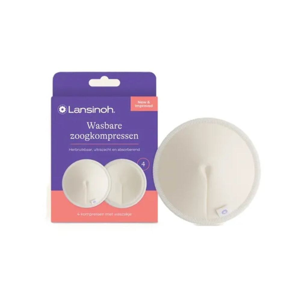 Lansinoh Zoogkompressen Wasbaar 4 stuks