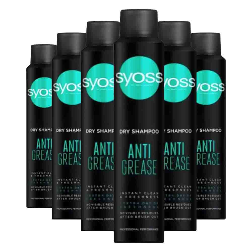 6x Syoss Anti Grease Droogshampoo 200 ml