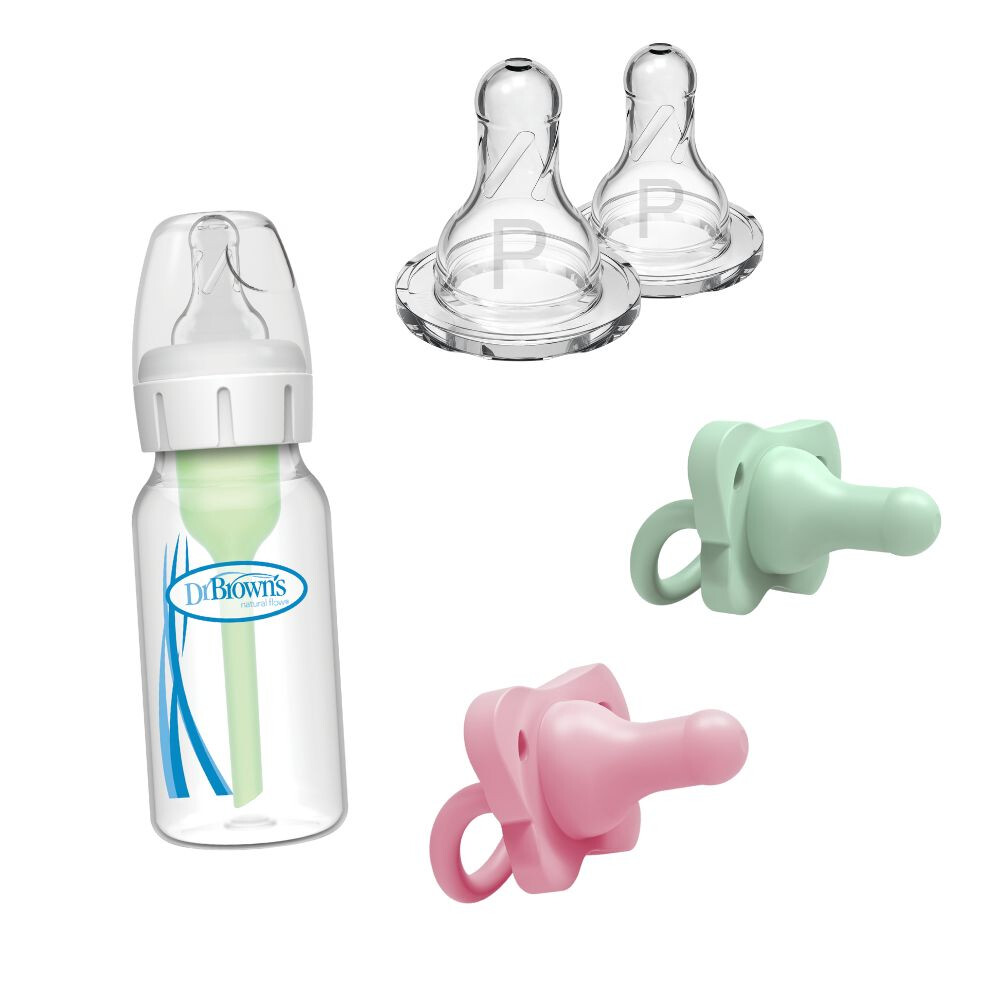Fles & Fopspeen Roze/ Groen Pakket