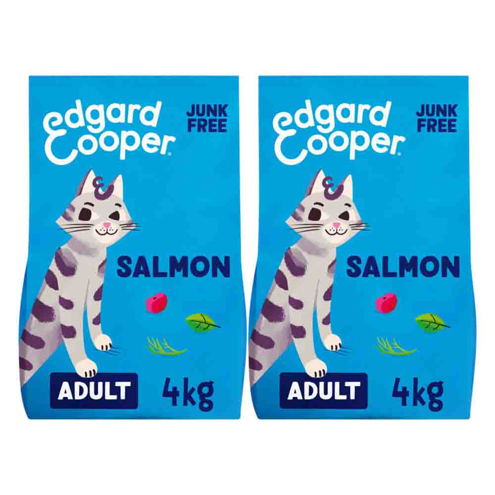 2x Edgard&Cooper Kattenvoer Adult Zalm 4 kg
