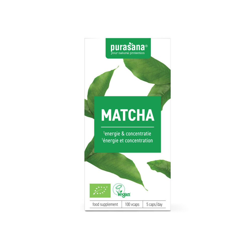 Purasana Matcha 280 mg Biologisch 100 vegacapsules