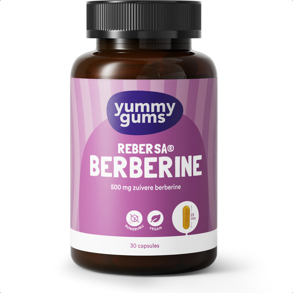 1+1 gratis: Yummygums Berberine Rebersa® 500 mg Plantaardig Suikervrij 30 capsules