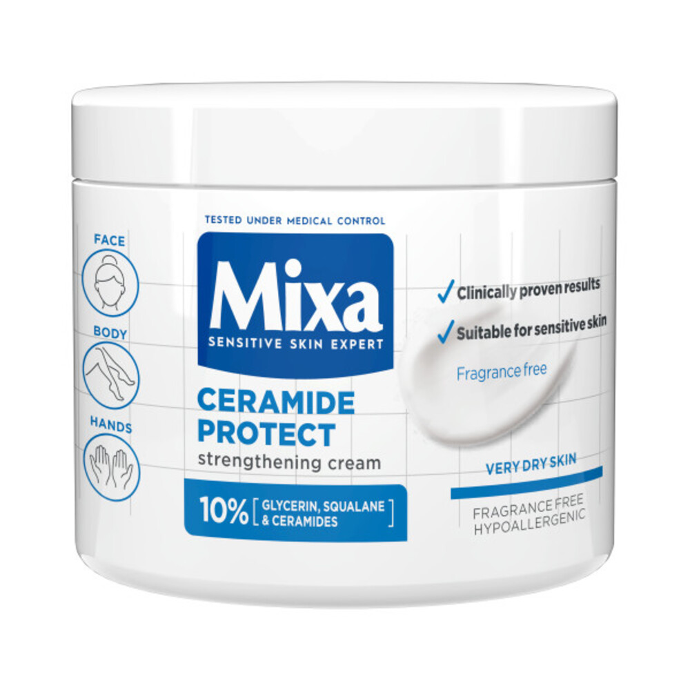 6x Mixa Ceramide Protect Hydraterende Crème 400 ml