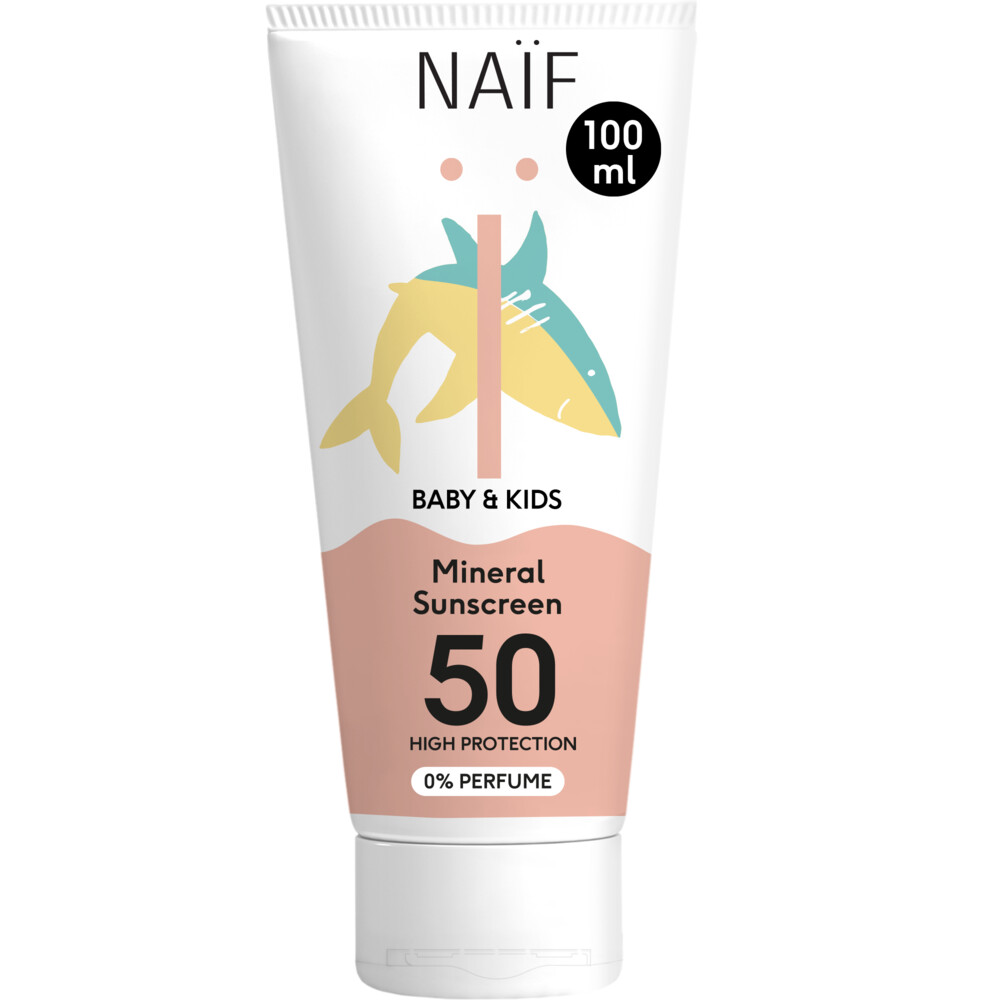Naif Baby & Kids Minerale Zonnebrandcréme 0% SPF50 100 ml