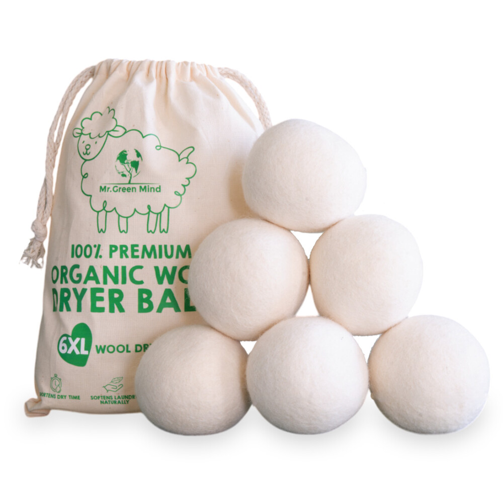 Mr. Green Mind Wasdrogerballen 100% Wol 6 stuks
