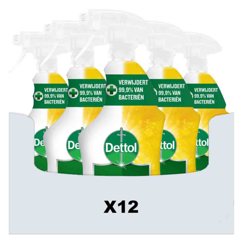 12x Dettol Power & Fresh Spray Citroen & Limoen Allesreiniger 500 ml