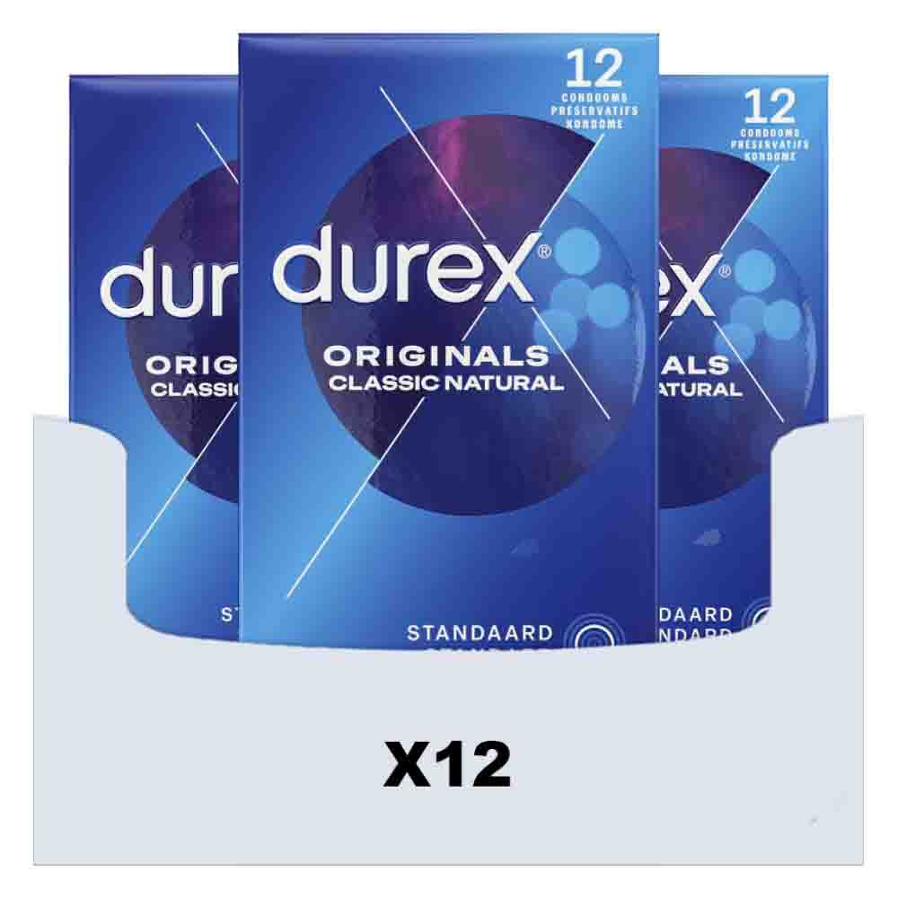 12x Durex Condooms Originals Classic Natural 12 stuks