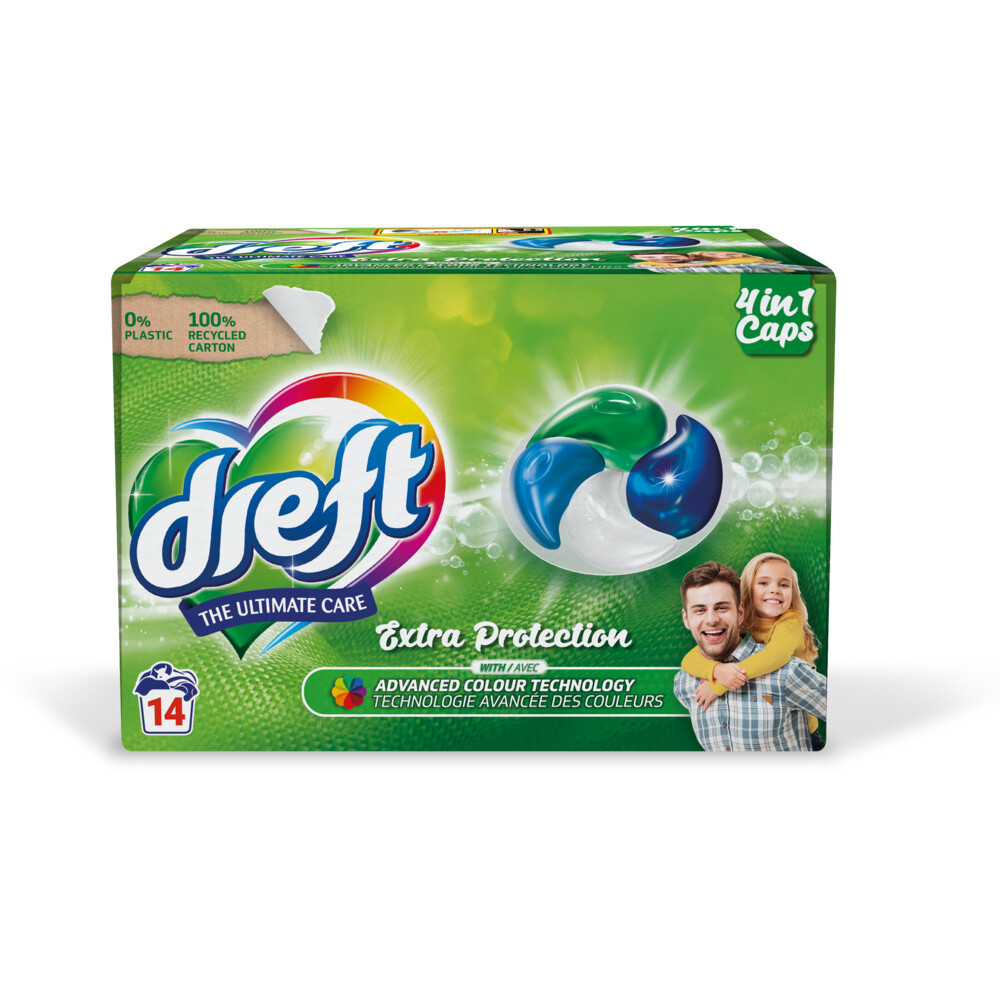 2+2 gratis: Dreft 4in1 Wasmiddel Capsules Regular 14 stuks