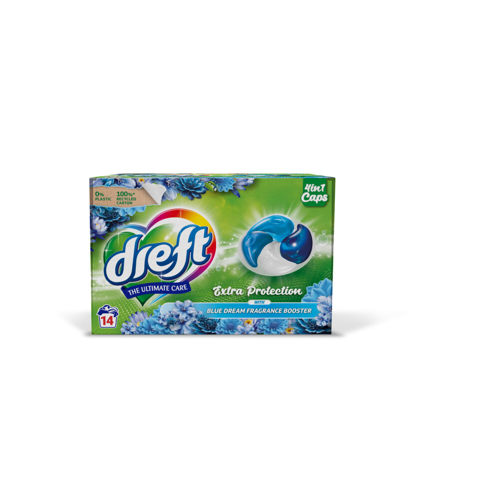 2+2 gratis: Dreft 4in1 Wasmiddel Capsules Blue Dream 14 stuks