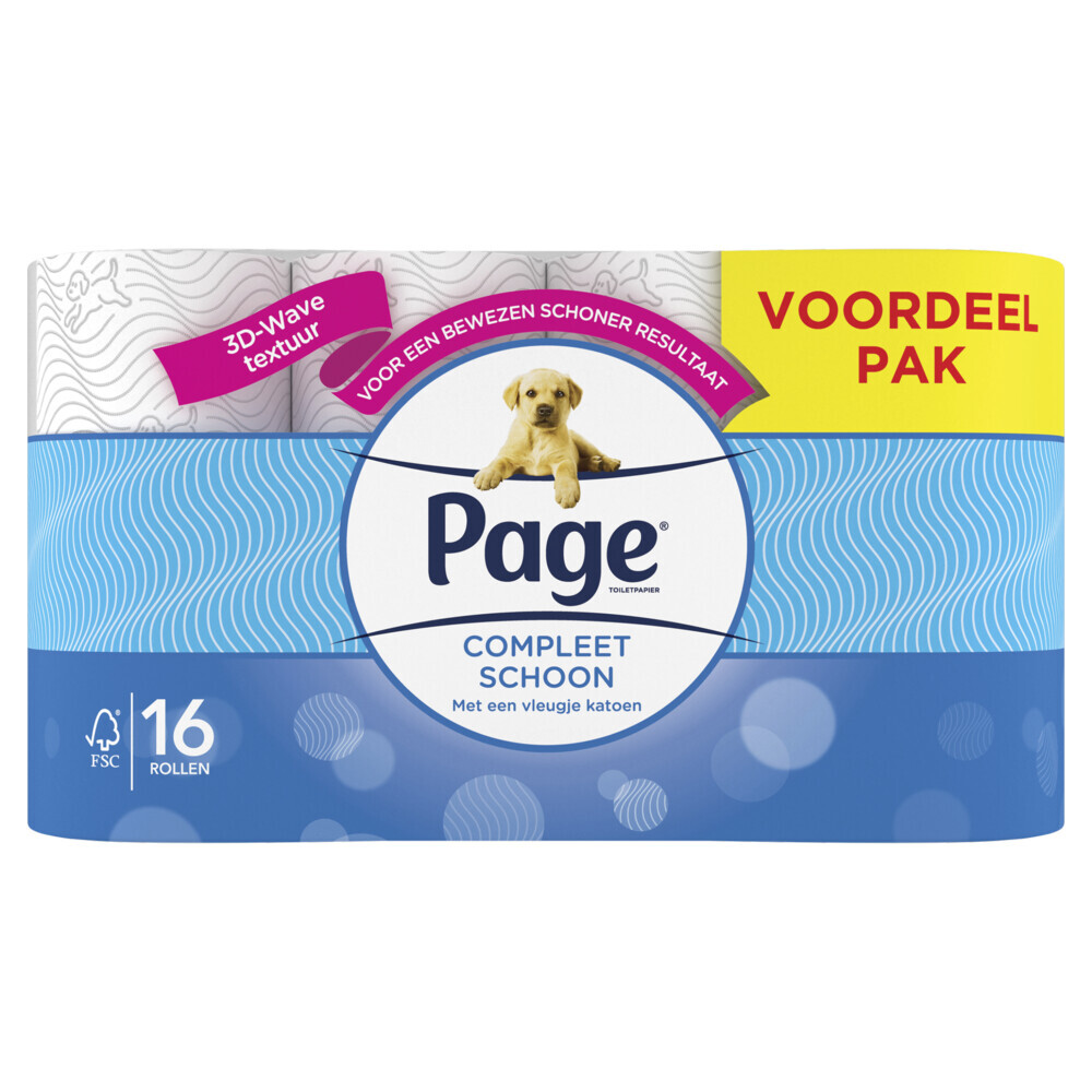 2+3 gratis: Page Toiletpapier Compleet Schoon 2-laags 16 stuks