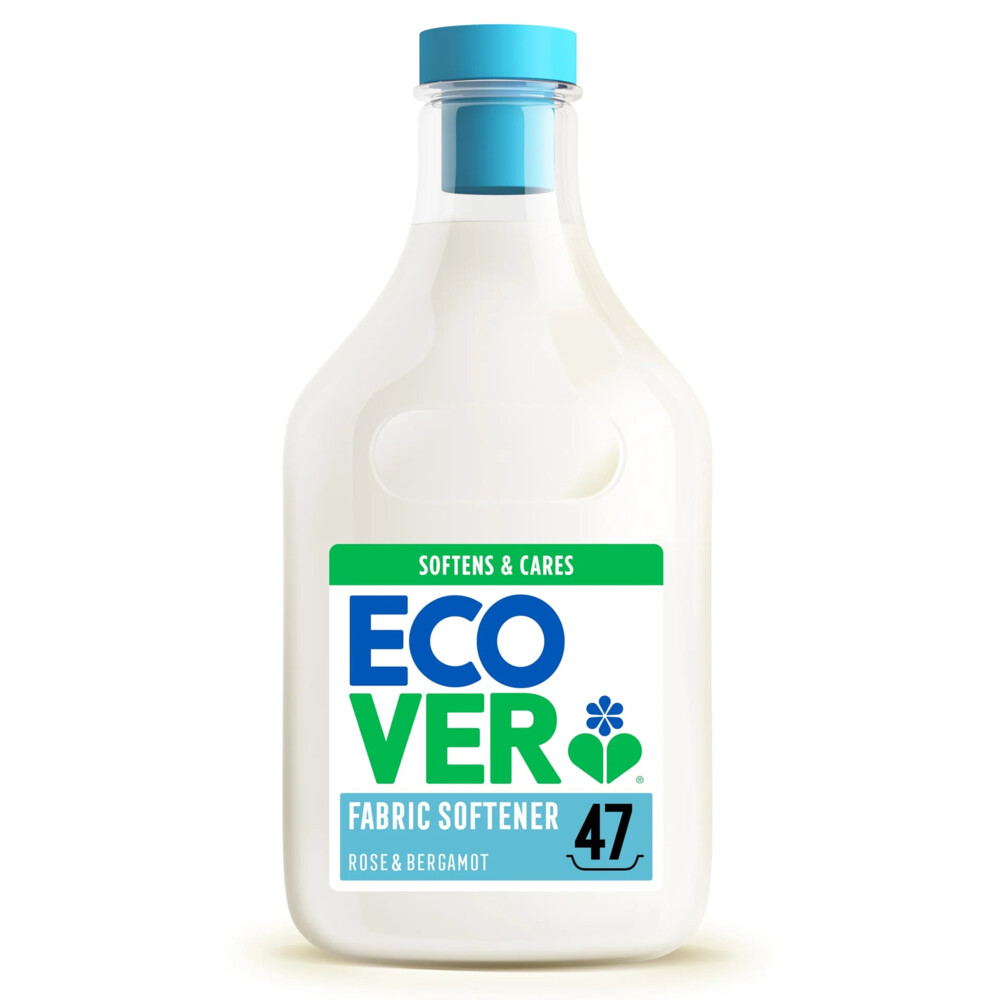 6x Ecover Wasverzachter Roos & Bergamot 47 wasbeurten 1,43 liter