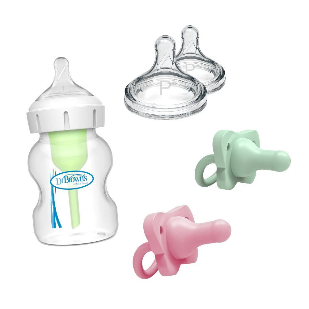 Fles & Fopspeen Roze/ Groen Pakket