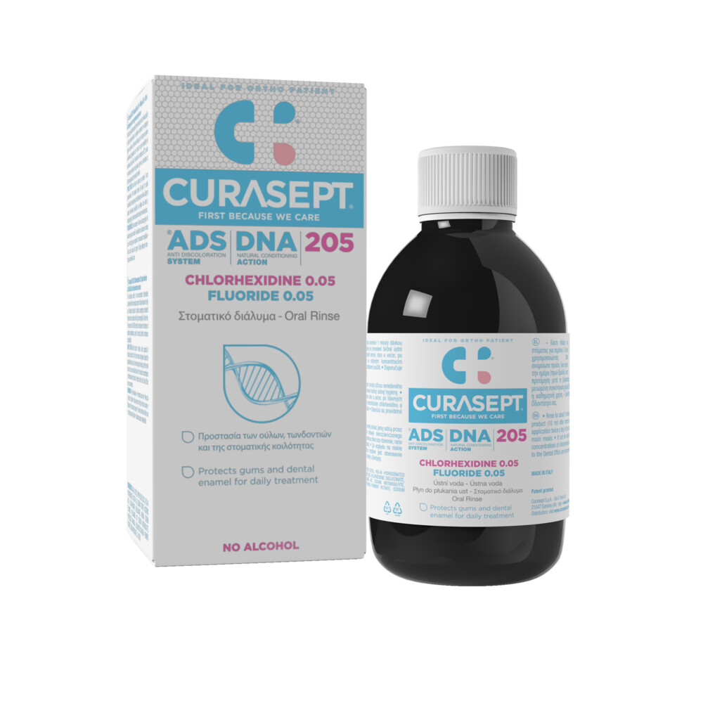 Curasept Mondspoeling ADS DNA 205 0,05% CHX + 0,05% FL 200 ml