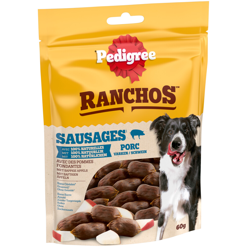 Pedigree Hondensnack Ranchos Sausages Varken 60gr