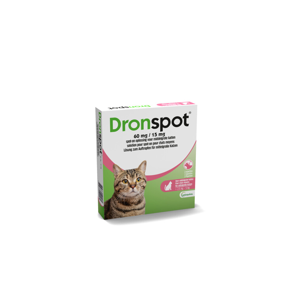Dronspot Ontwormingspipet Middelgrote Katten 2 stuks