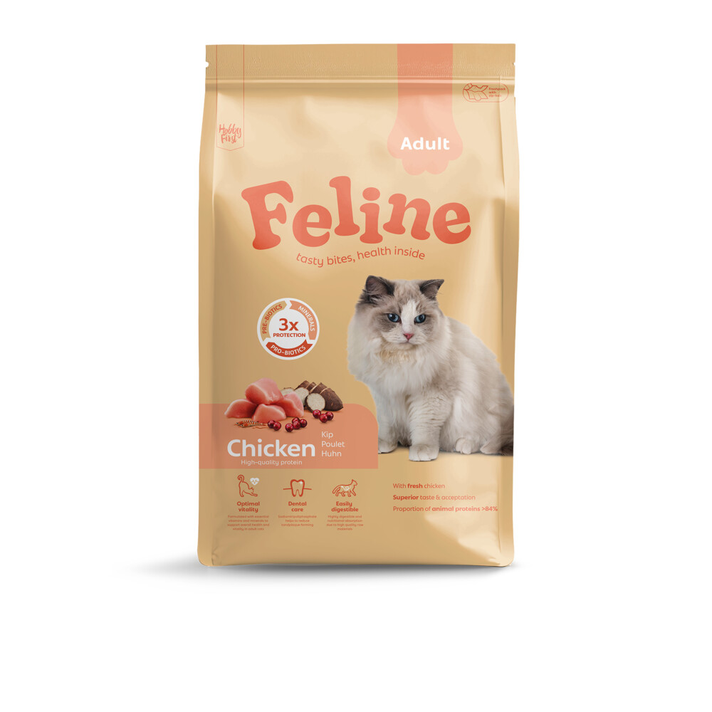 HobbyFirst Feline Kattenvoer Droog Adult Kip 4,5 kg