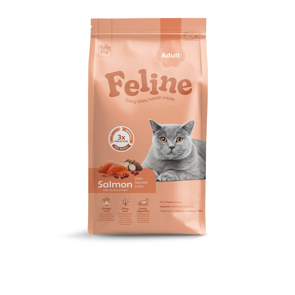 HobbyFirst Feline Kattenvoer Droog Adult Zalm 1,5 kg