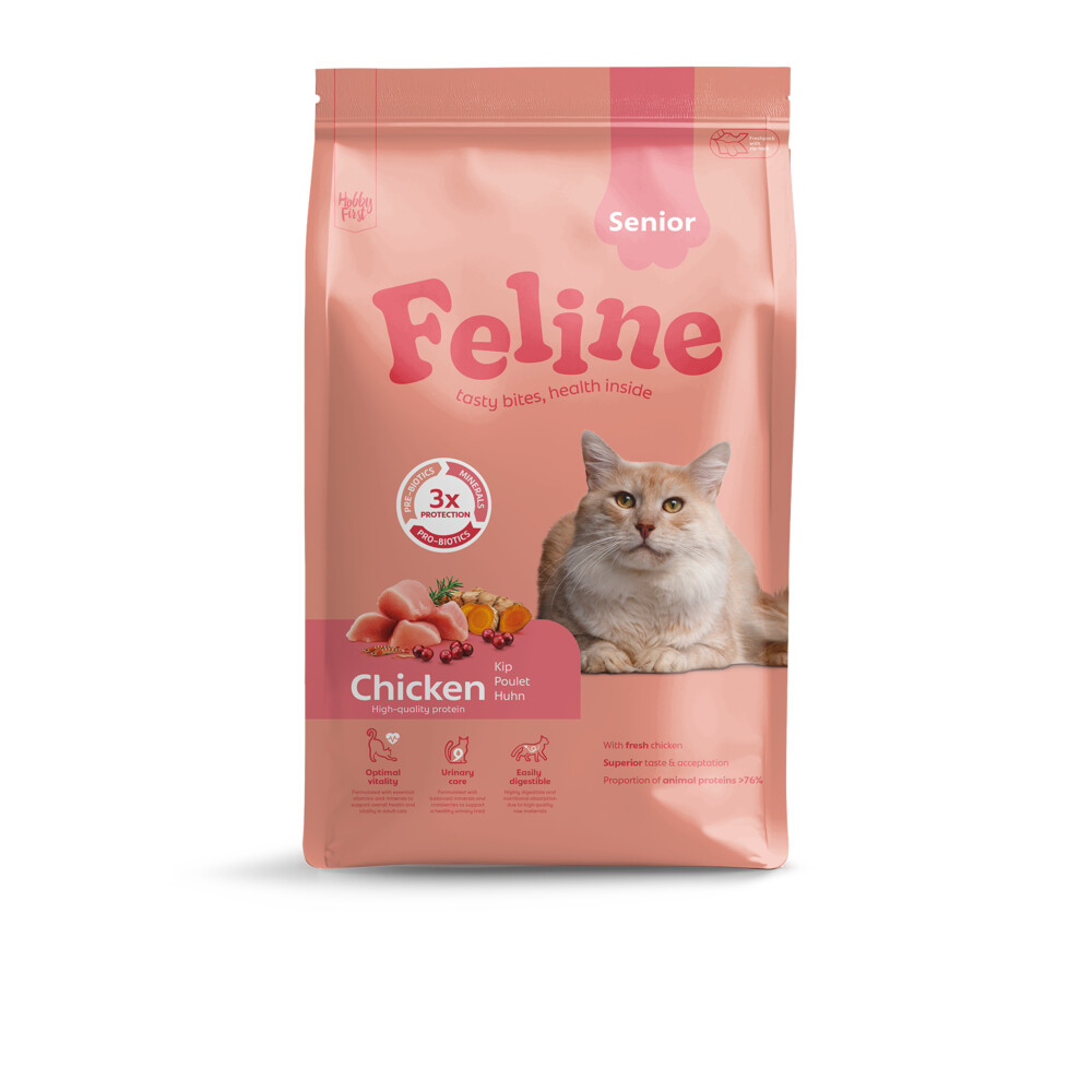 HobbyFirst Feline Kattenvoer Droog Senior 4,5 kg