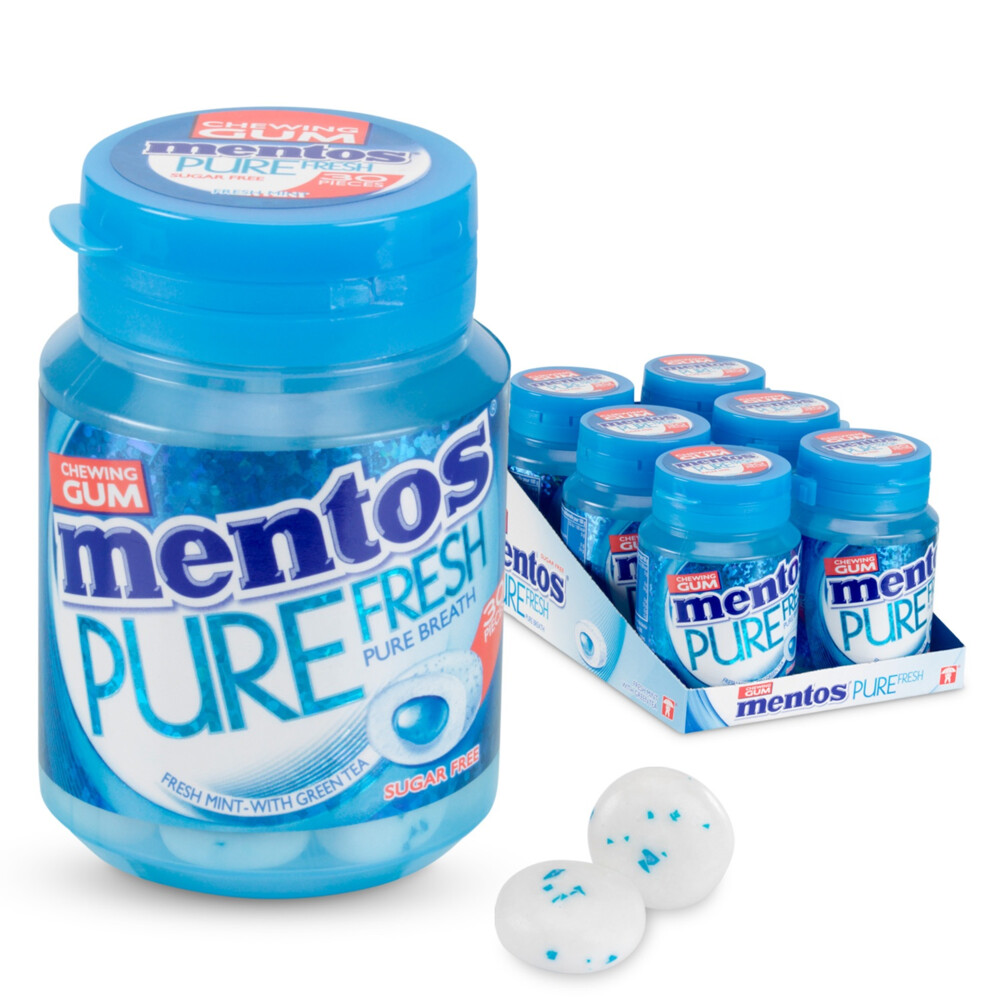Mentos Gum Pure Fresh Freshmint Suikervrij 6 x 30 stuks
