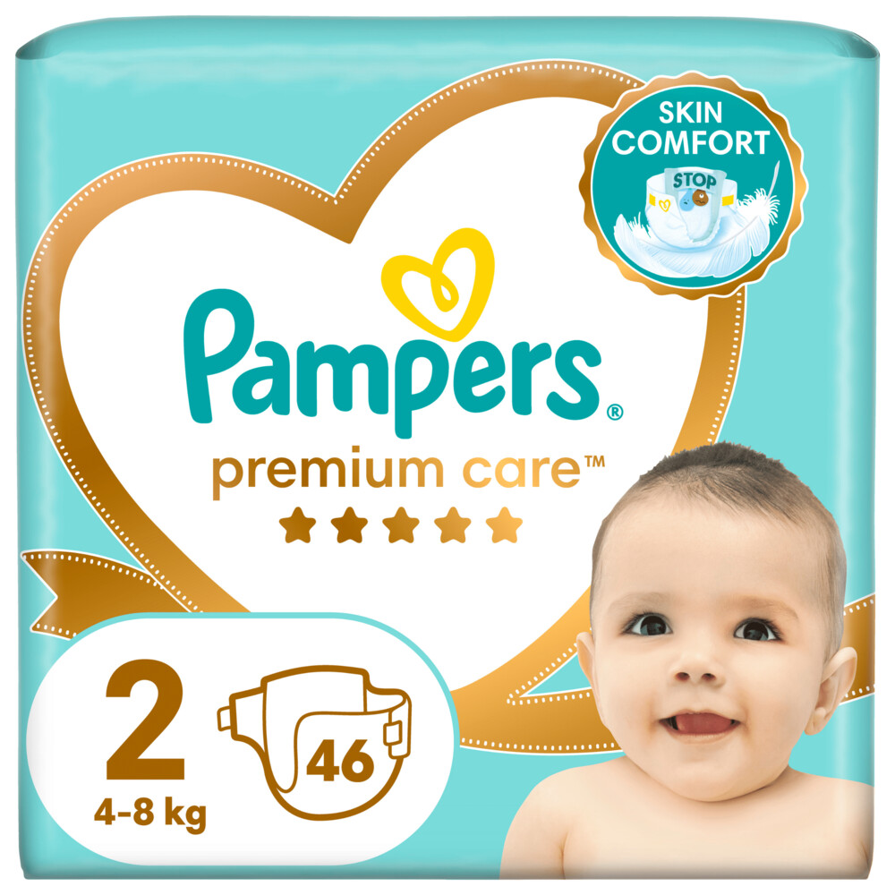 Pampers Premium Care Luiers Maat 2 (4-8 kg) 46 stuks