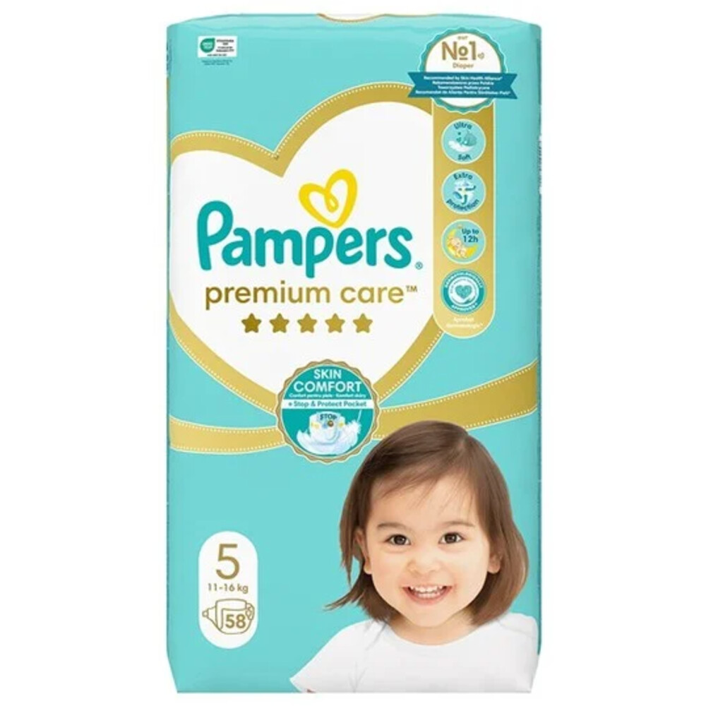 Pampers Premium Care Luiers Maat 5 (11-16 kg) 58 stuks
