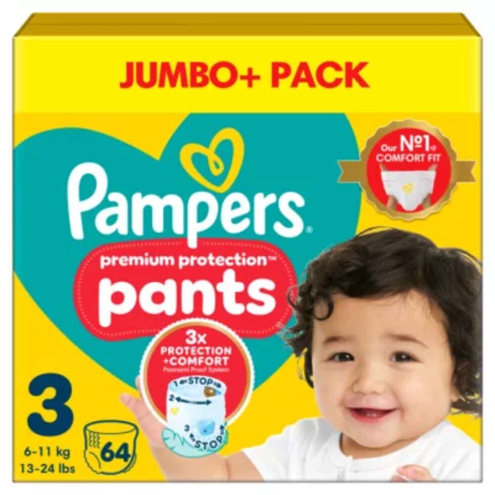 Pampers Premium Protection Luierbroekjes Maat 3 (6-11 kg) 64 stuks