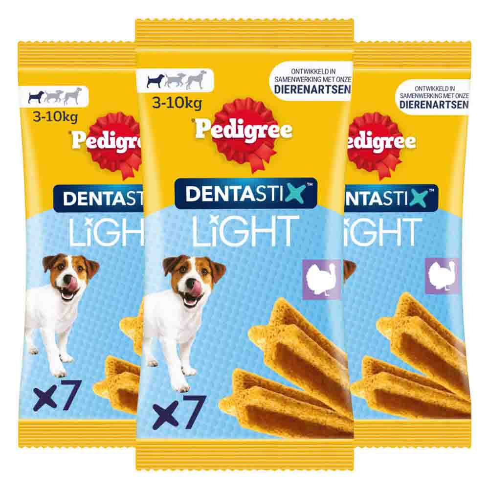 3x Pedigree Hondensnack Dentastix Light Mini 58 gr