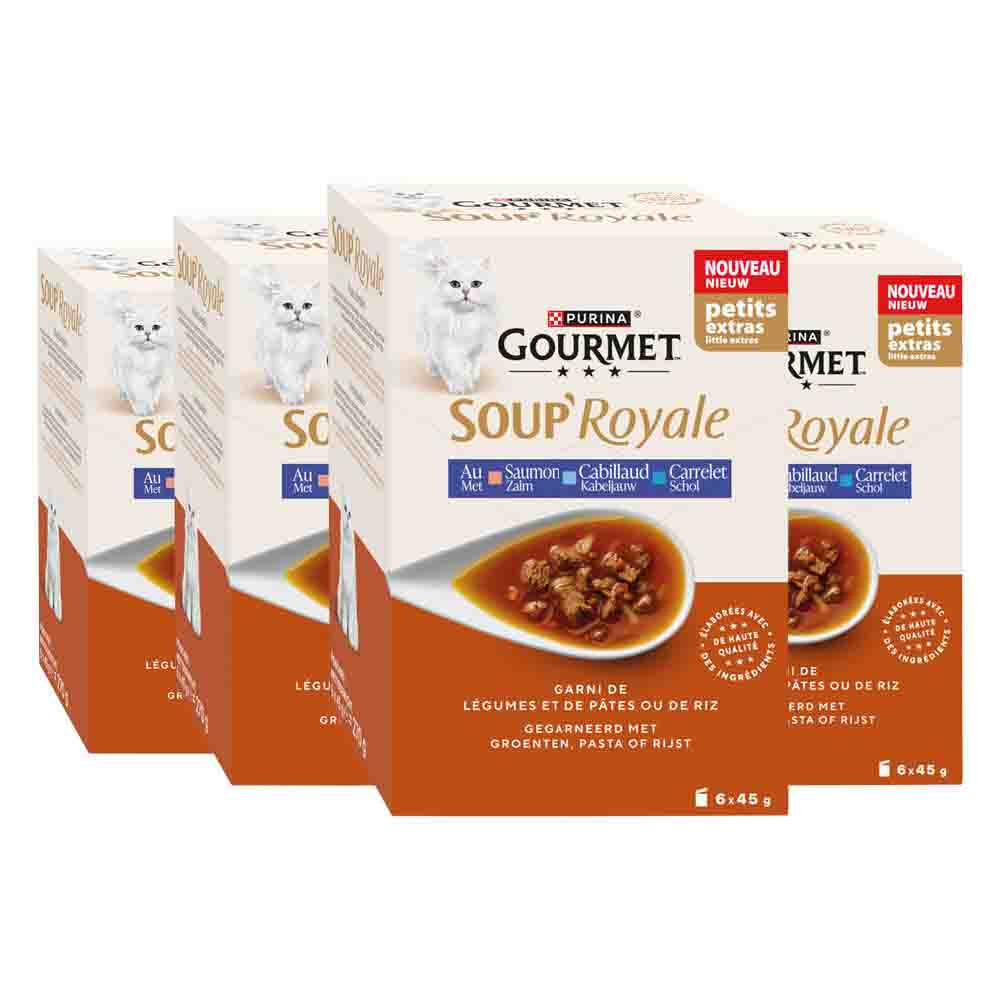 4x Gourmet Kattenvoer Nat Soup Royale Zalm 6x45 gr