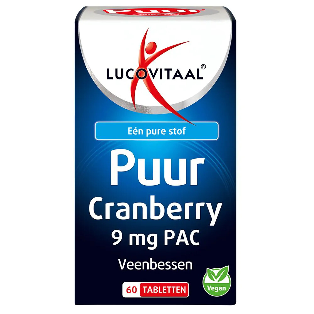 2+3 gratis: Lucovitaal Cranberry Puur 9mg PAC 60 tabletten