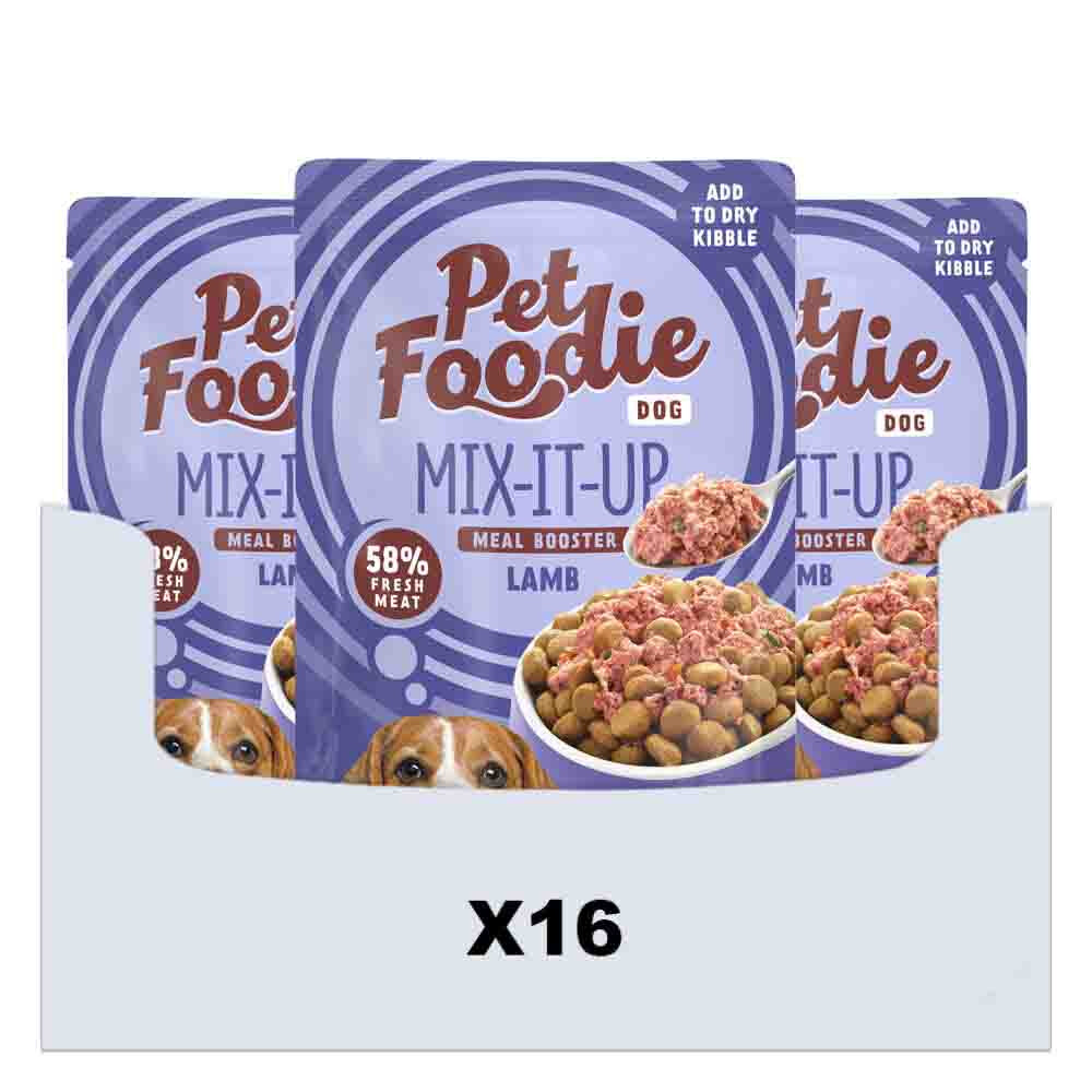 16x PetFoodie Hondenvoer Nat Mix-It-Up Lam 60 gr
