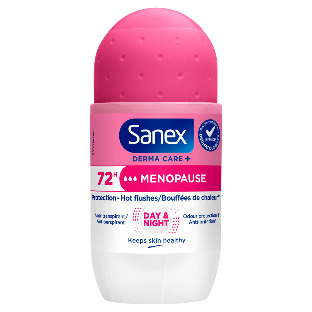4+2 gratis: Sanex Deoroller Derma Care+ Menopause 53 ml
