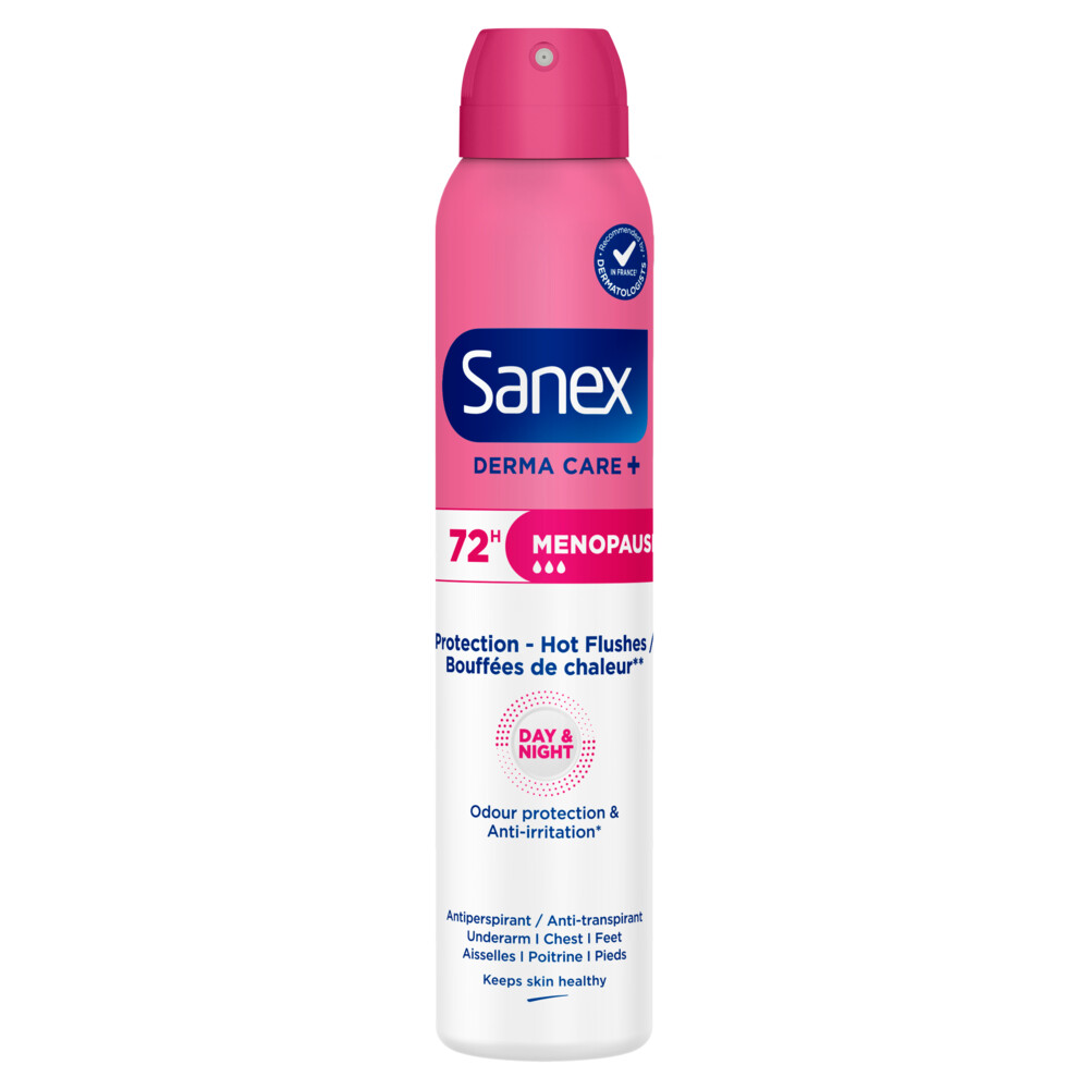 4+2 gratis: Sanex Deodorant Spray Derma Care+ Menopause 200 ml