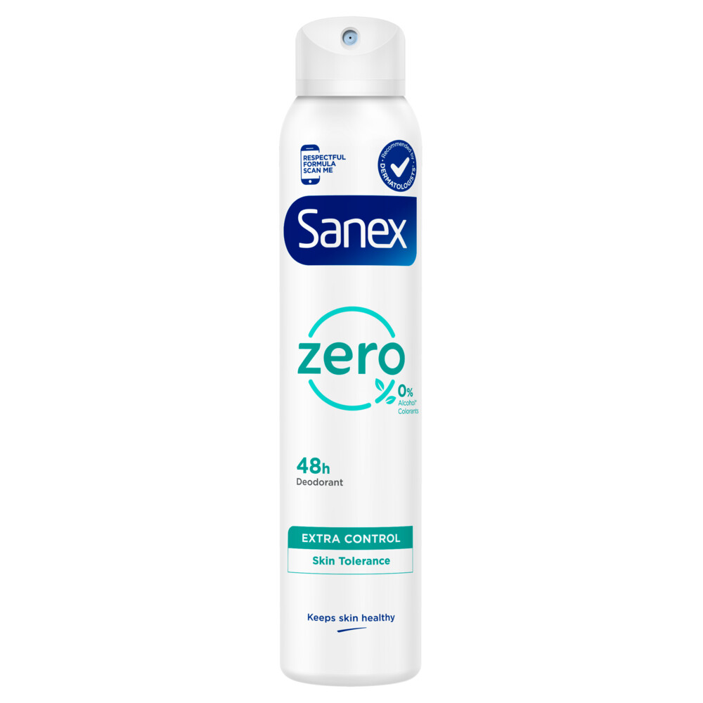 2+2 gratis: Sanex Deodorant Spray Zero% Extra Control 200 ml