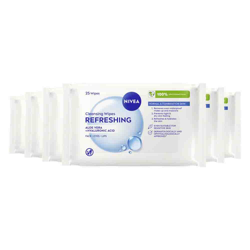 6x NIVEA Reinigingsdoekjes Normale Huid 25 stuks
