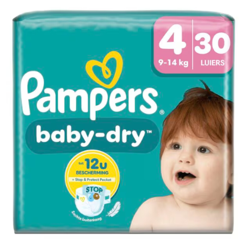 3x Pampers Baby Dry Luiers Maat 4 (9-14 kg) 30 stuks
