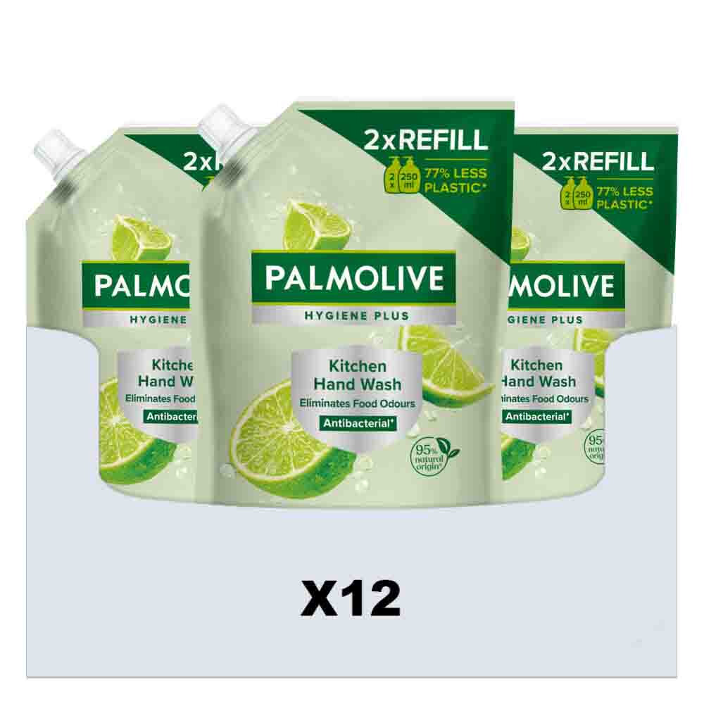 12x Palmolive Handzeep Navulzak Hygiëne Plus 500 ml