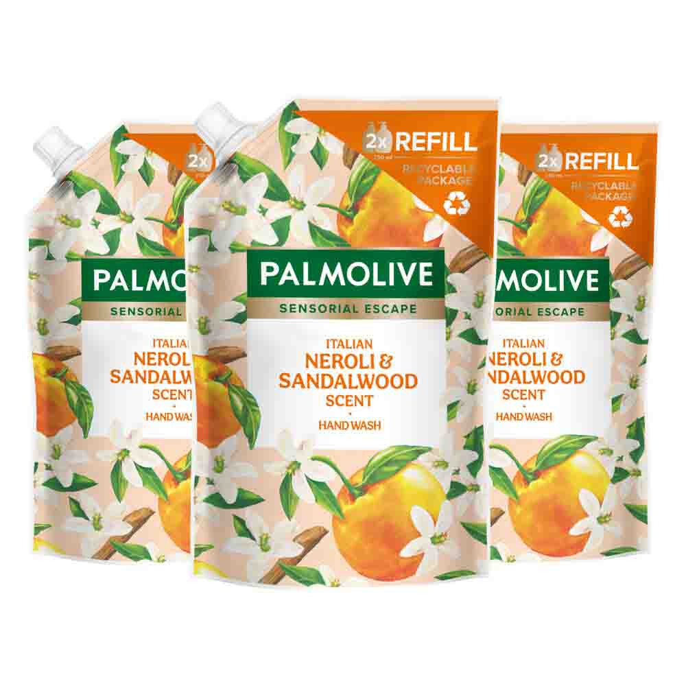 3x Palmolive Handzeep Navulzak Neroli&Sandalwood 500 ml