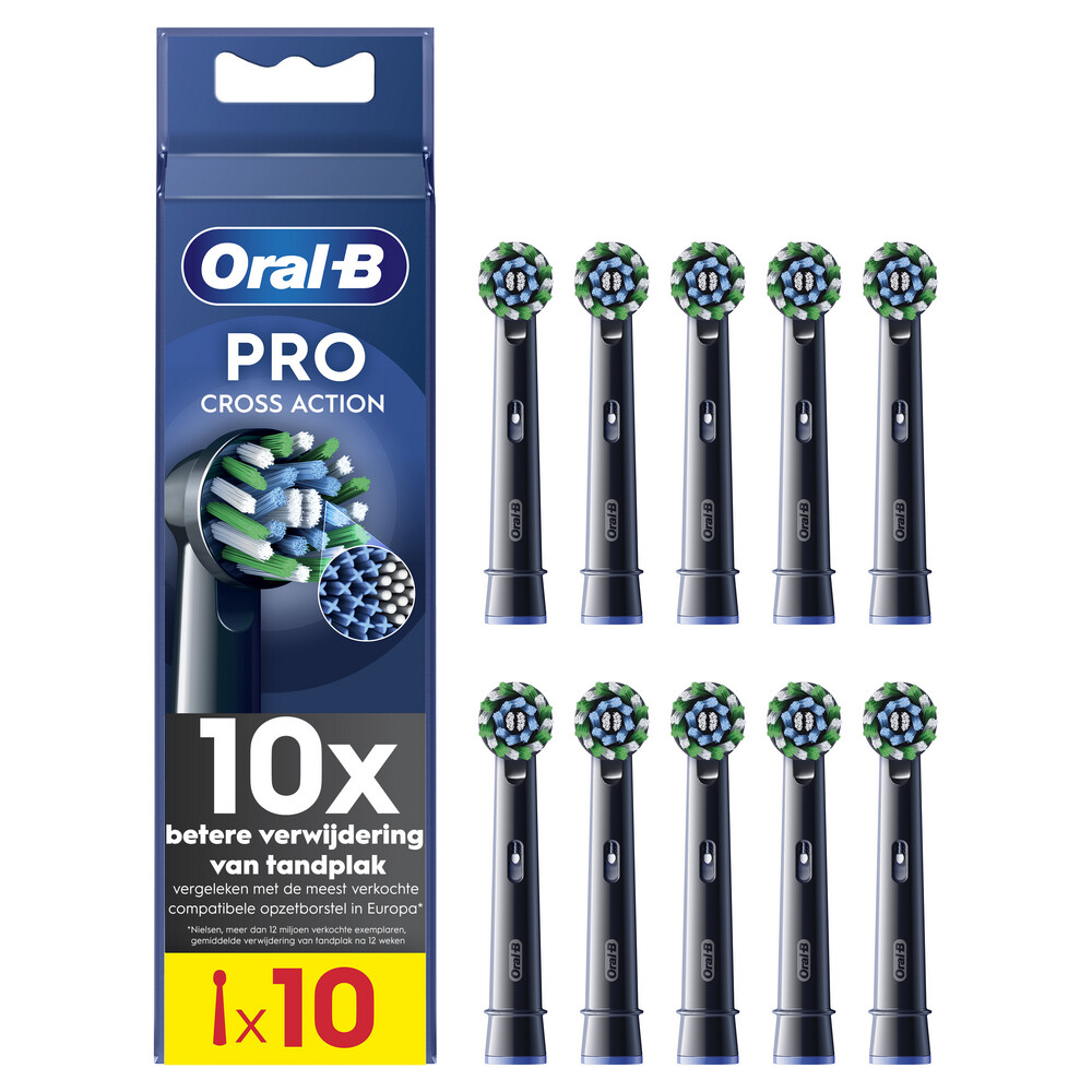 Oral-B Opzetborstels Pro Cross Action Zwart 10 stuks