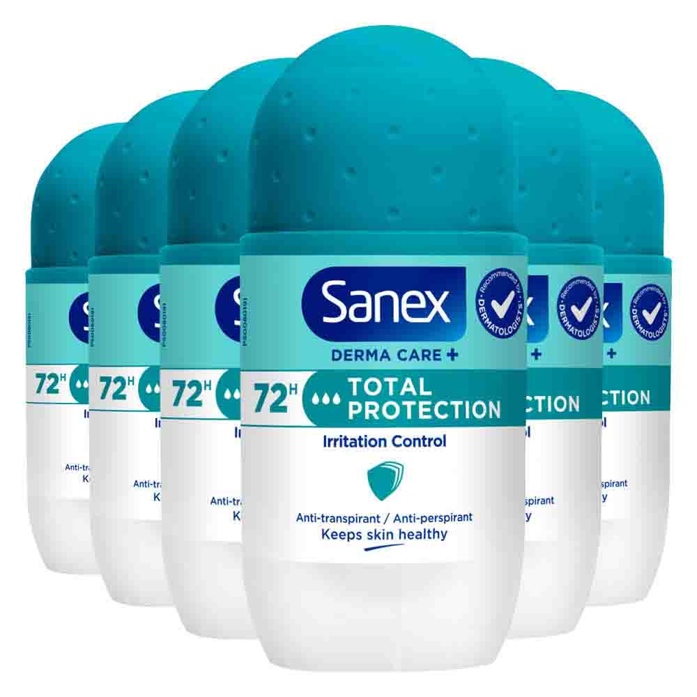 6x Sanex Deoroller Total Protection 50 ml