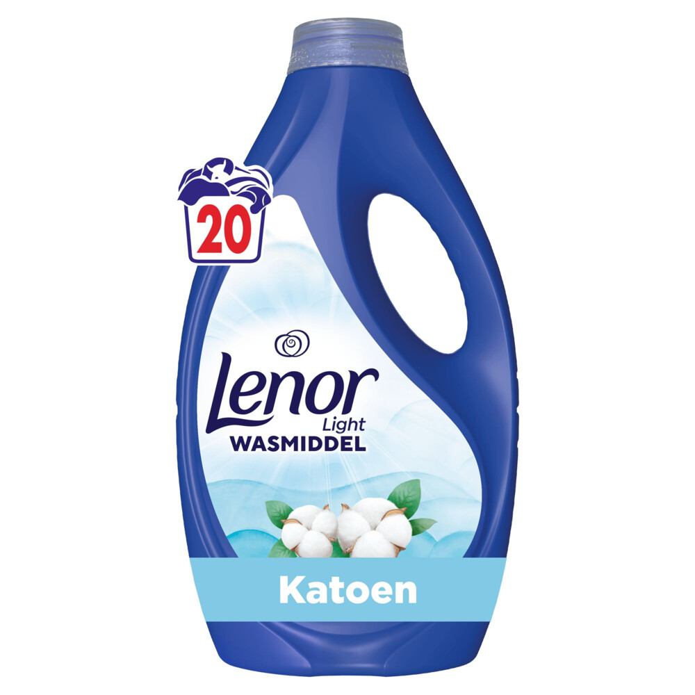 4x Lenor Vloeibaar Wasmiddel Katoen Fris 20 Wasbeurten 900 ml