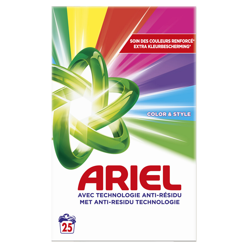 1+2 gratis: Ariel Waspoeder Color 25 Wasbeurten 1,375 kg