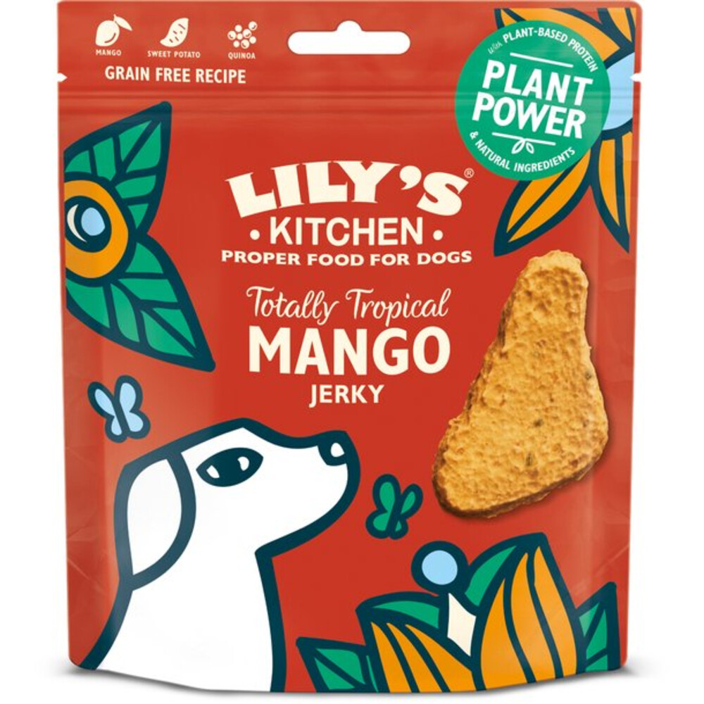 8x Lily's Kitchen Hondensnack Jerky Mango 70 gr