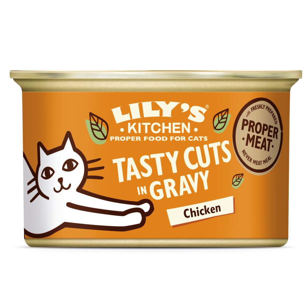 24x Lily's Kitchen Kattenvoer Nat Tasty Cuts in Saus Kip 85 gr