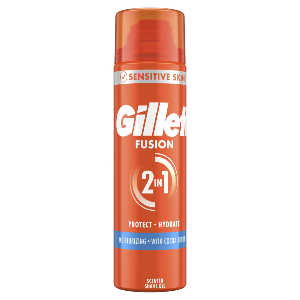 Gillette Scheergel Fusion Moisturizing 200 ml, foto 2