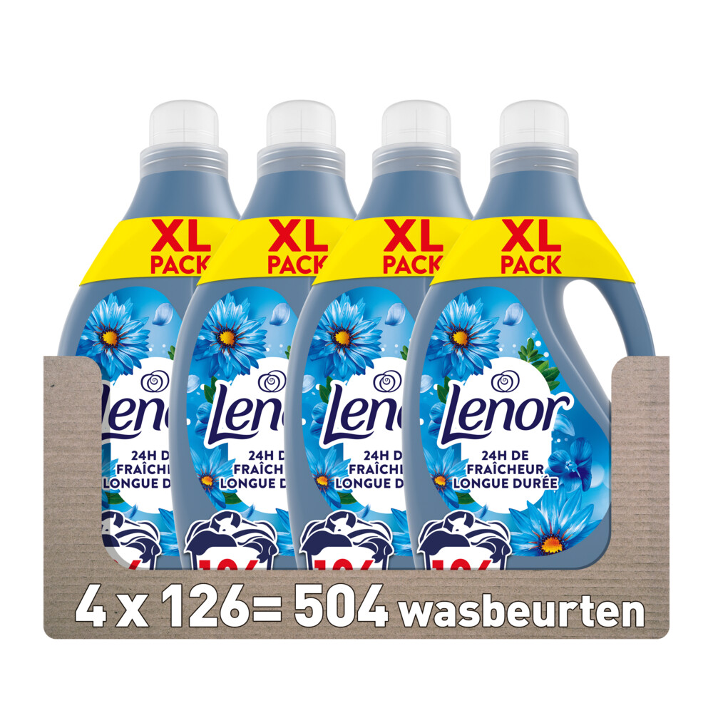 4x Lenor Wasverzachter Zeebries 126 Wasbeurten 2650 ml