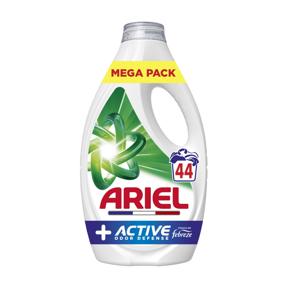 2+2 gratis: Ariel Vloeibaar Wasmiddel +Actieve Geurbescherming 44 Wasbeurten 1980 ml